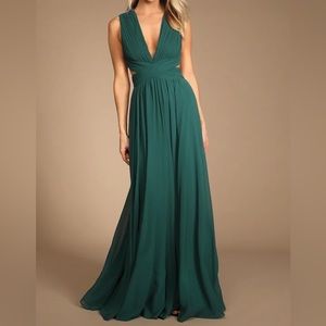 Emerald Green Cutout Maxi Dress